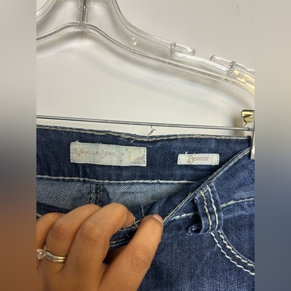 Vanilla Star Cowgirl Jeans Womens Size 13 Blue Washed Boocut Wide leg Mid Rise - Picture 8 of 14